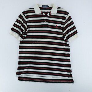 Polo Ralph Lauren Pullover Shirt Mens L SS 1/4 Button Up Multicolor Striped Golf